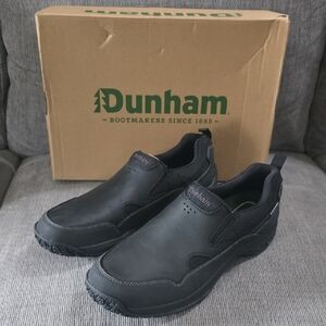 Dunham Men's Black Cloud‎ Plus Slip-On Shoes Size 10.5, New In Box